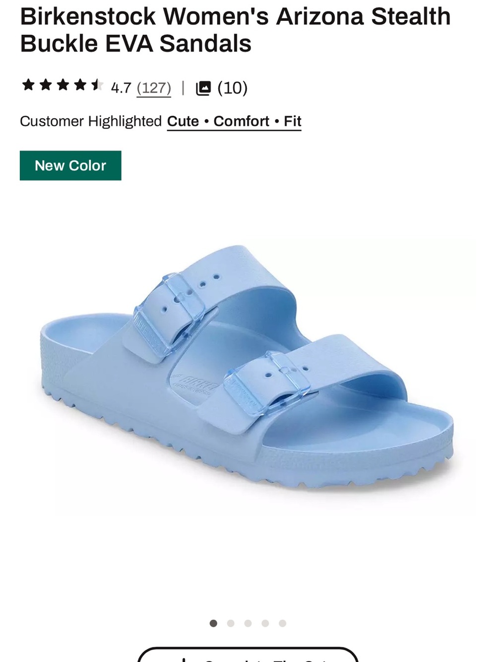 Birkenstock Kids Arizona EVA Slide Sandals - Light Blue